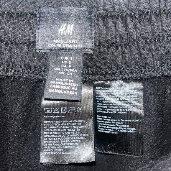H&M Black Sweatpants Men’s Small - Picture 2 of 2